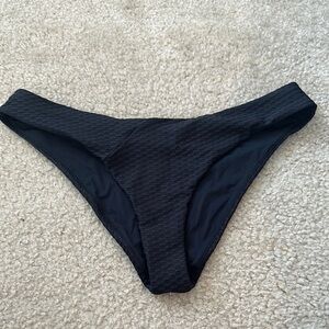 Black Laguna Vetchy Textured Women's Swim Bottom